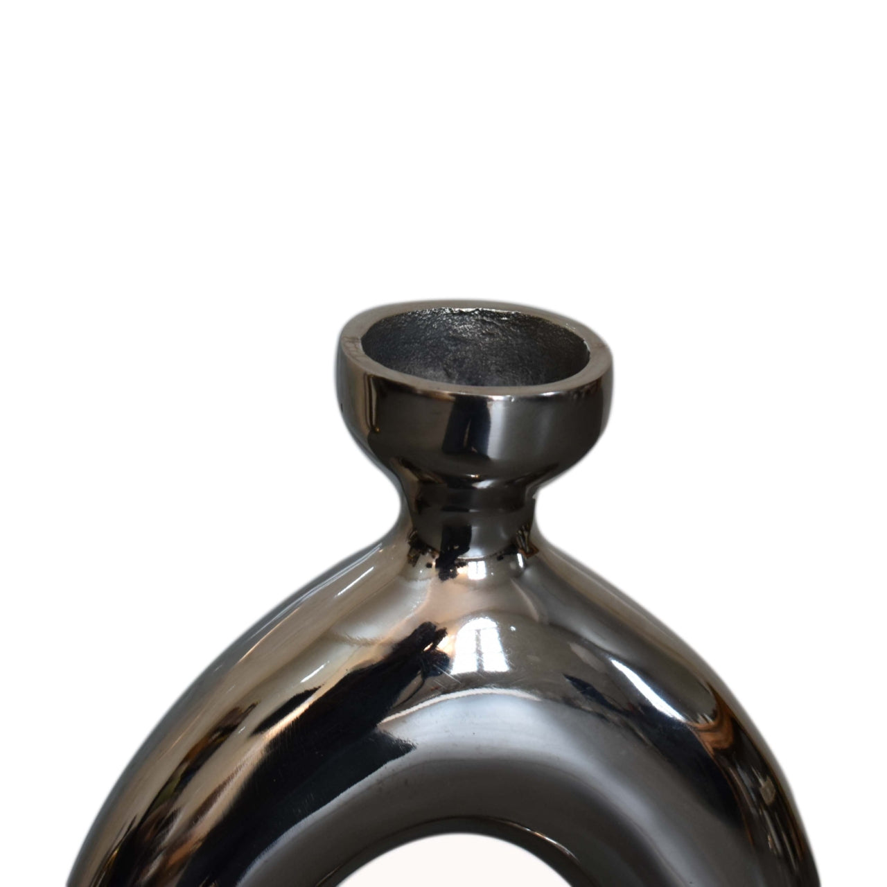 Round Vase in Nickel Finish