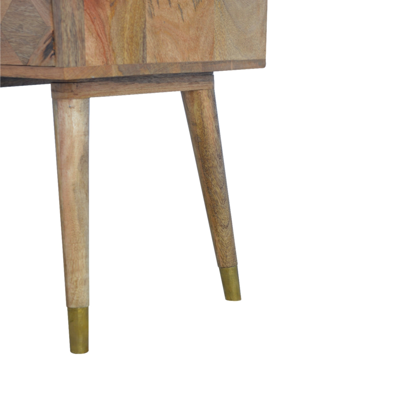 1 Drawer Gold Brass Nightstand