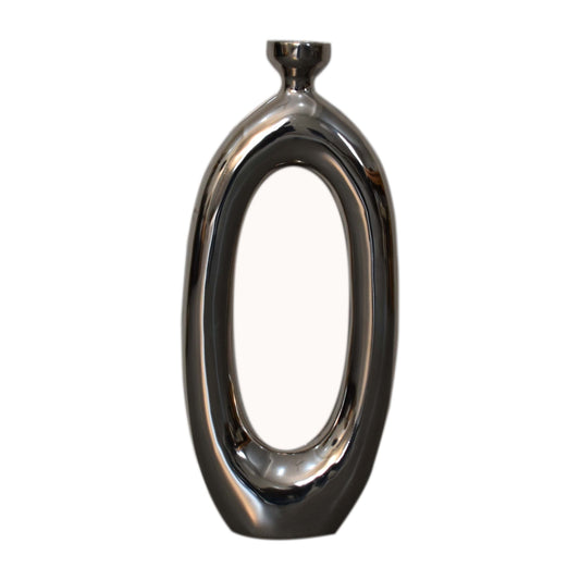 Round Vase in Nickel Finish