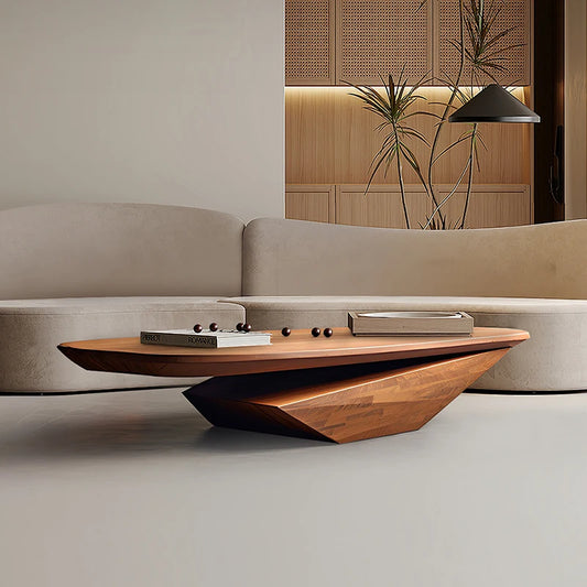 Wood Designer Coffee Table Minimalist Unique Modern Aesthetic Coffee Table Service Simple Kawaii Room Decor Muebles Table Bois