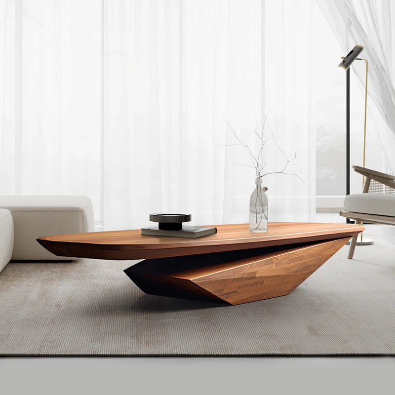Wood Designer Coffee Table Minimalist Unique Modern Aesthetic Coffee Table Service Simple Kawaii Room Decor Muebles Table Bois