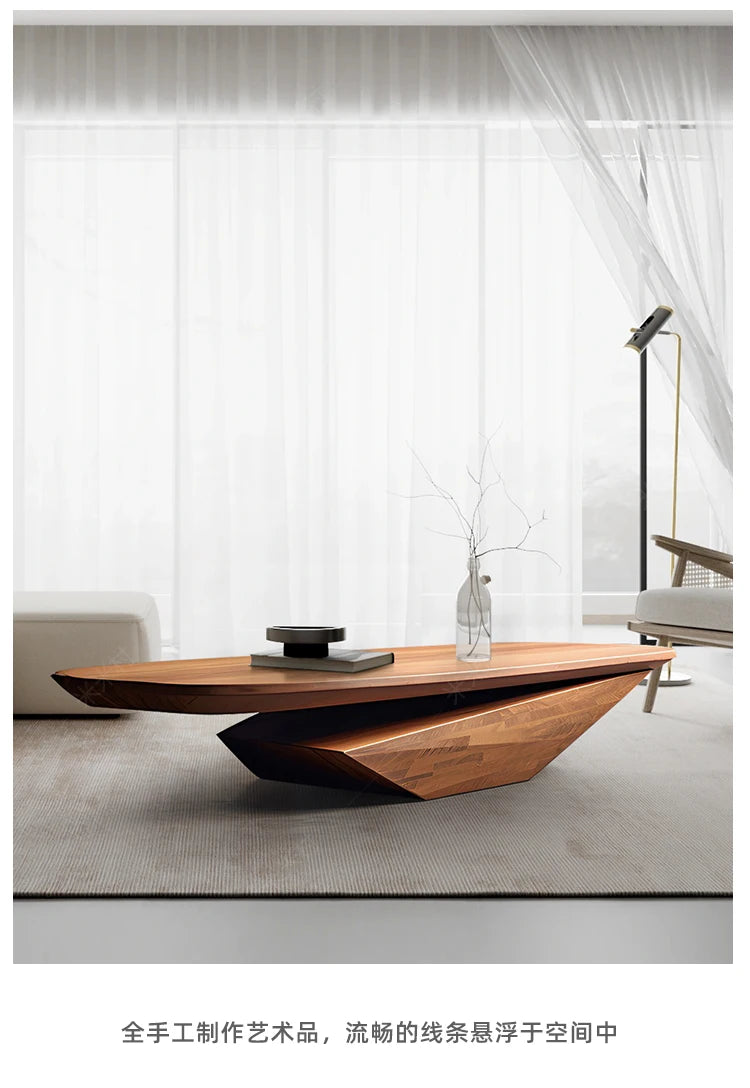 Wood Designer Coffee Table Minimalist Unique Modern Aesthetic Coffee Table Service Simple Kawaii Room Decor Muebles Table Bois